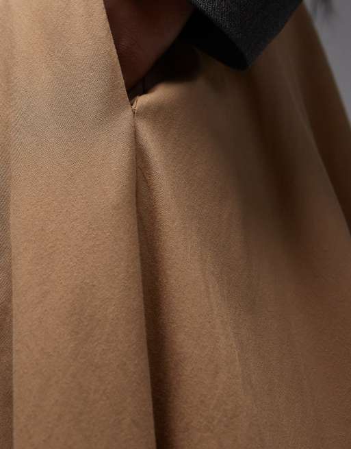 ASOS DESIGN a line circle maxi skirt in camel