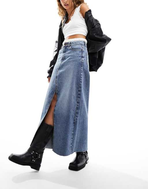 Asos a 2025 line denim skirt