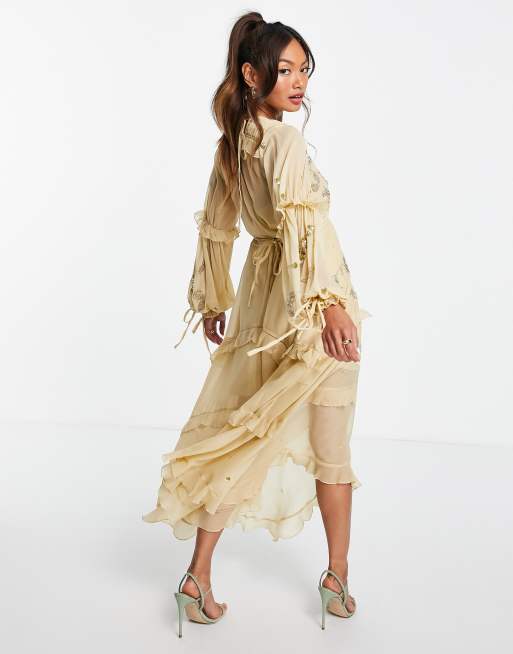 Asos gold dress outlet uk