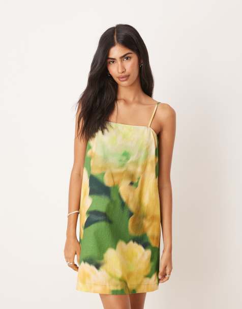ASOS DESIGN a line mini dress in print - view 1