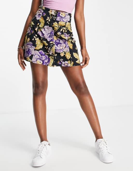 Floral a deals line mini skirt