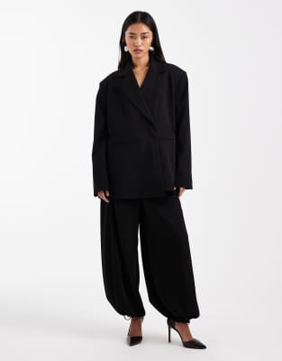 Asos Design A Line Oversized Blazer In Black