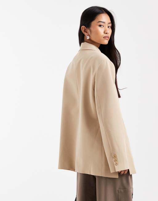 ASOS DESIGN A line oversized blazer in camel, 3 of 4