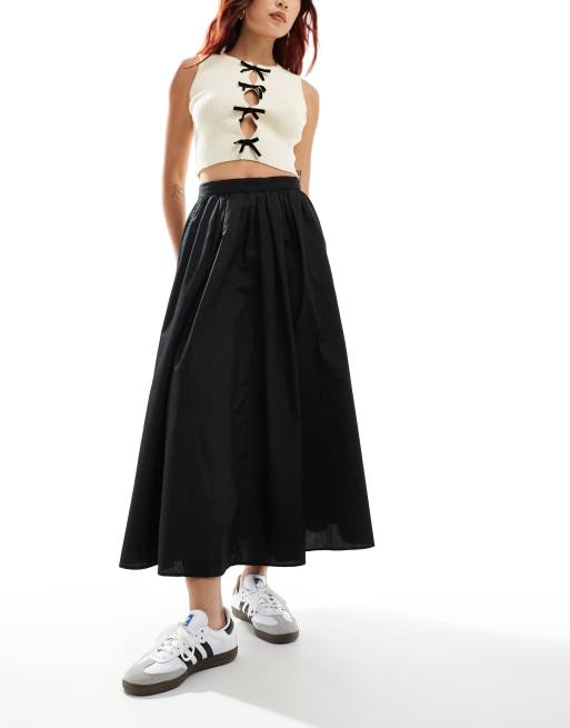 ASOS DESIGN a line skirt in black ASOS