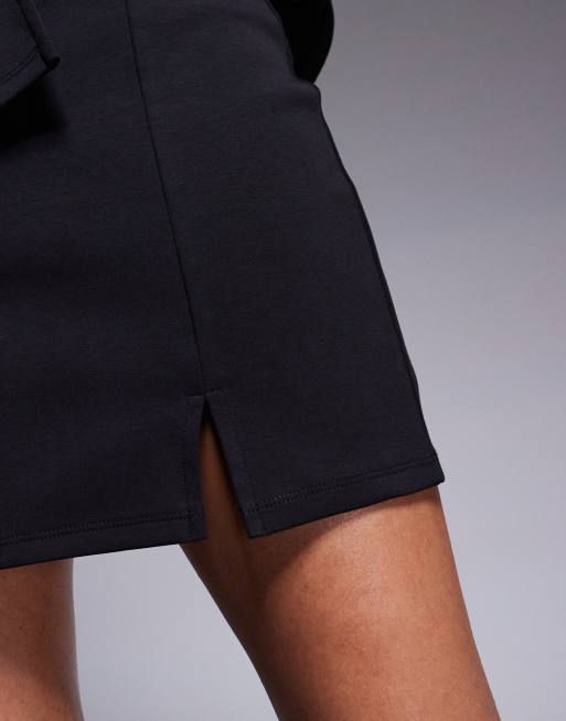 ASOS DESIGN a-line skirt with slit in black (part of a set), 5 of 5