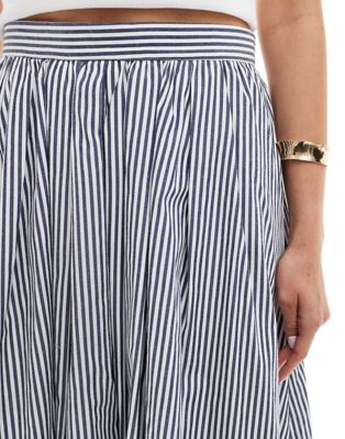 ASOS DESIGN a-line volume skirt in stripe