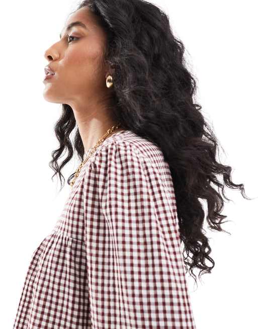 Lange ruit blouse cheap