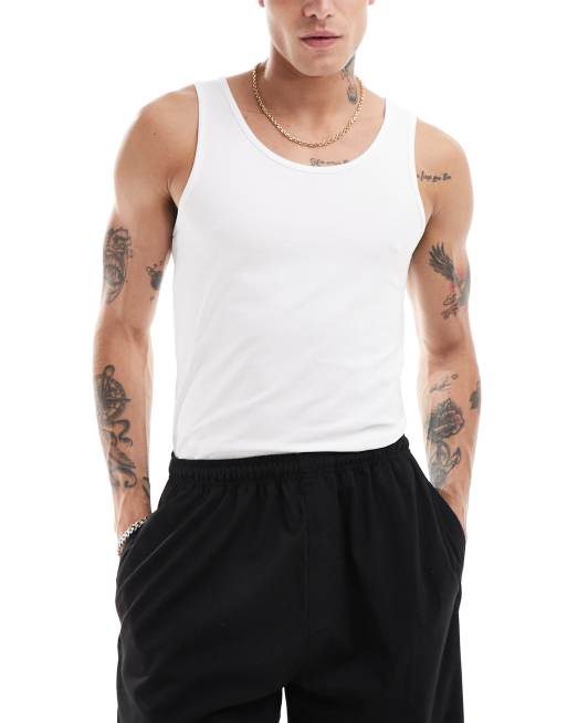 ASOS DESIGN - Aansluitend hemdje in wit