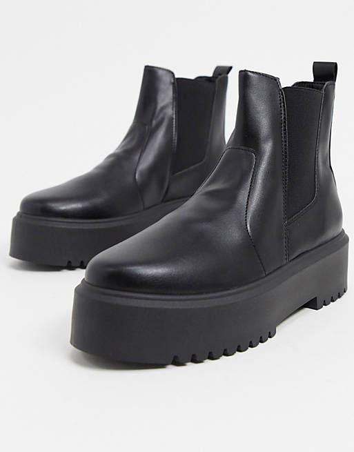 ASOS DESIGN Aberdeen chunky chelsea boots in black
