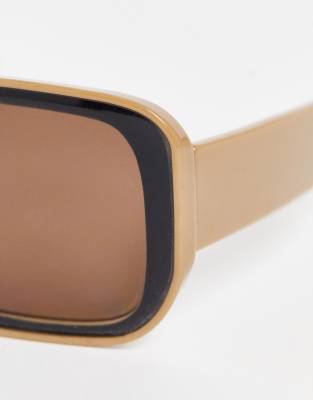 2 Stück Retro Sonnenbrille – 70er Jahre Vintage-Look, Rechteckig, Doppelsteg, Für Damen & Herren
