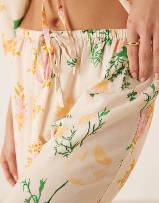 ASOS DESIGN Abi beach pants in multi floral print, 5 of 5
