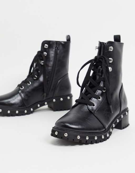 Asos black 2025 studded boots