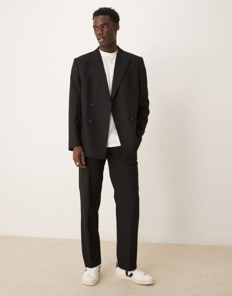 ASOS DESIGN - Abito comodo nero doppiopetto - view 1