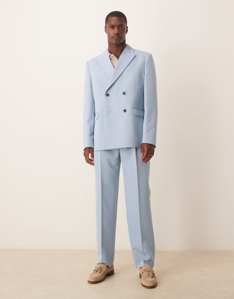 ASOS DESIGN - Abito doppiopetto blu vestibilità comoda - view 1