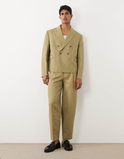 ASOS DESIGN - Abito in misto lino kaki - view 1