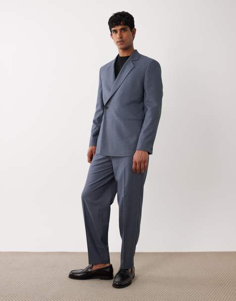 ASOS DESIGN - Abito oversize affusolato blu a quadri - view 1