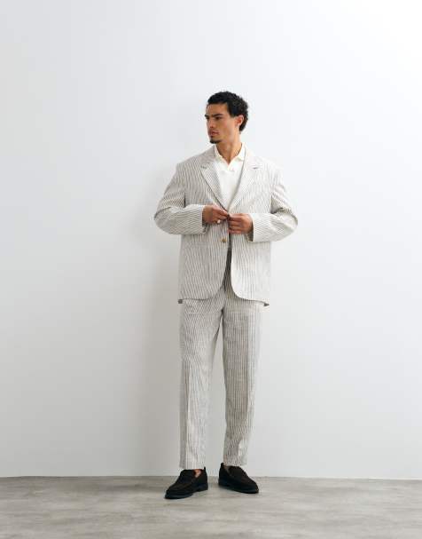 ASOS DESIGN - Abito oversize écru a righe - view 1