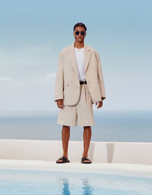 ASOS DESIGN - Abito oversize extra largo color pietra