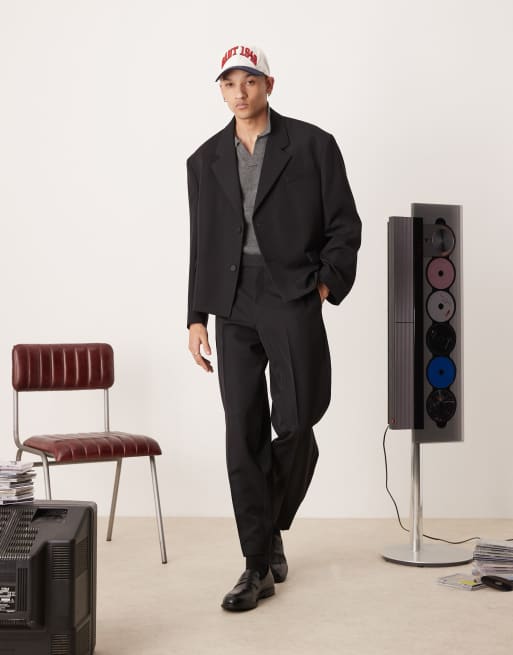 ASOS DESIGN - Abito taglio corto oversize nero