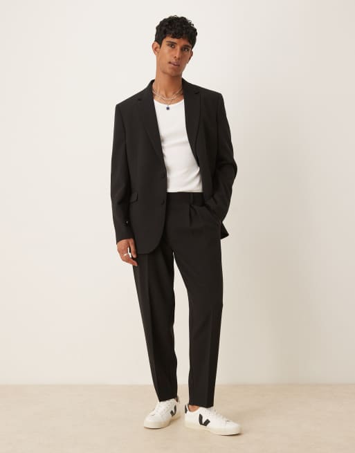 ASOS DESIGN - Abito taglio lungo comodo nero