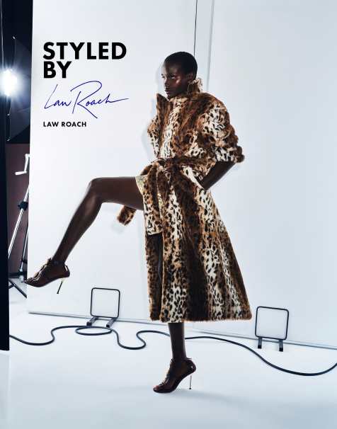 ASOS DESIGN - abrigo largo de piel sintética con cinturón y estampado de leopardo - view 1