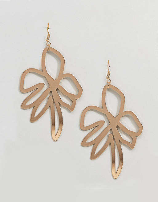 ASOS DESIGN Abstract Flower Earrings