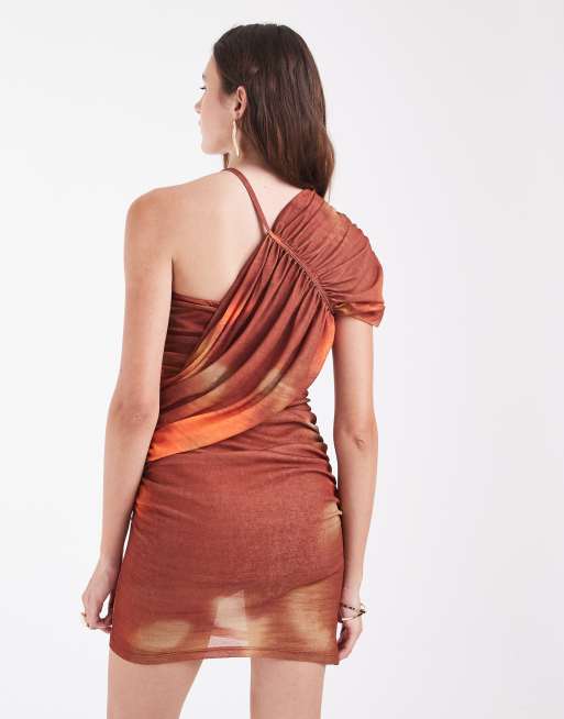 ASOS DESIGN abstract printed mini dress, 2 of 4