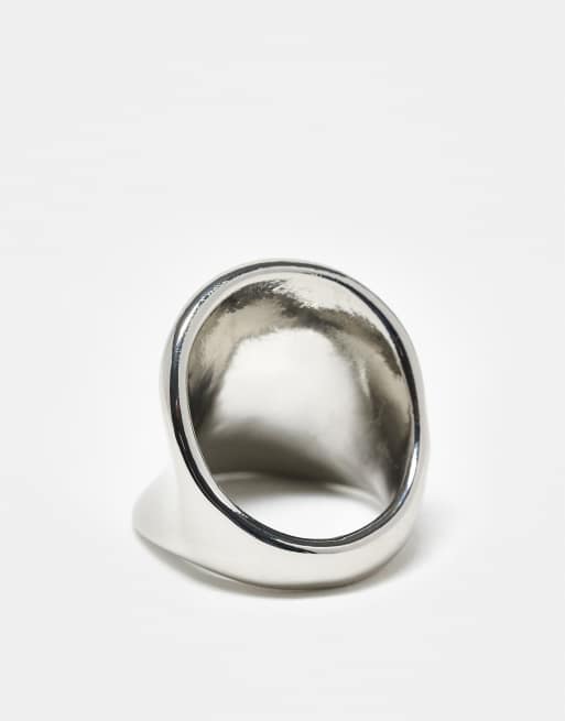 ASOS DESIGN abstract smooth ring in silver tone | ASOS