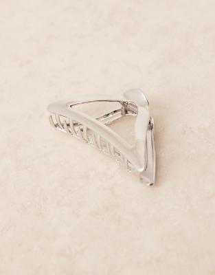 Asos Design Abstract Triangle Hair Claw In Metallic