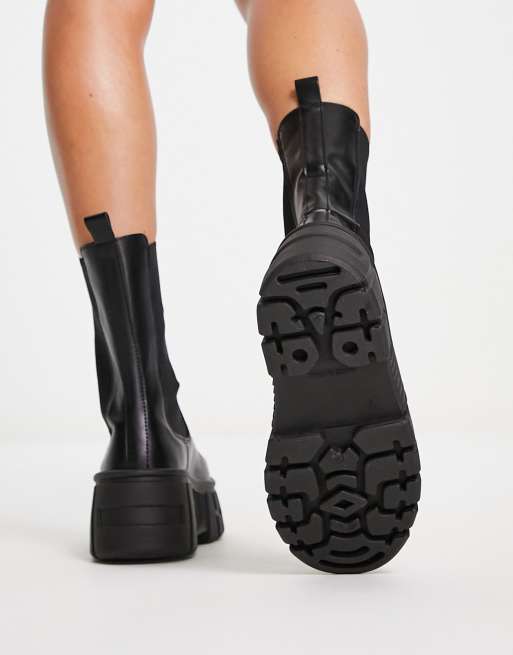 ASOS DESIGN Acclaim chunky chelsea boots in black ASOS