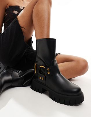  Ace harness biker ankle boot 