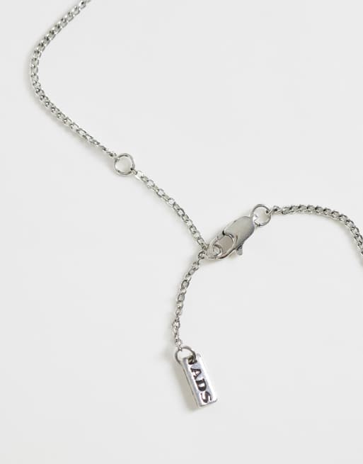 ASOS DESIGN ace of spades playing card pendant necklace in silver, 3 of 4