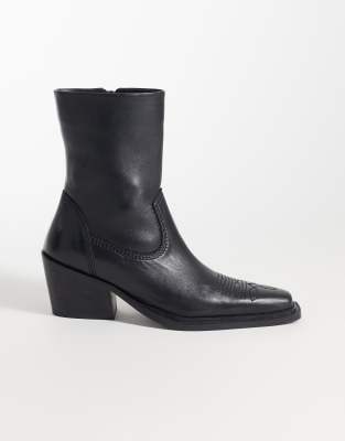 Ace - Santiags en cuir de qualité supérieure - Noir 38