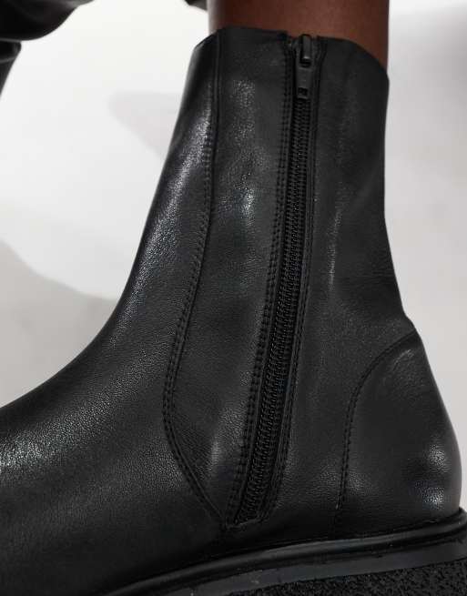 Asos leather ankle boots hotsell