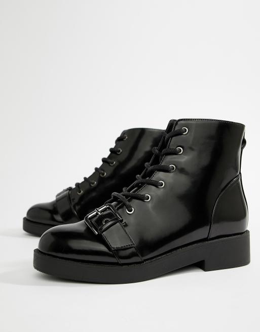 ASOS DESIGN – Acoustic – Robuste Biker-Stiefel