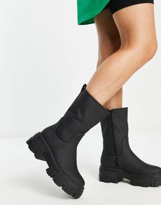 ASOS DESIGN Acton chunky pull on boots in black