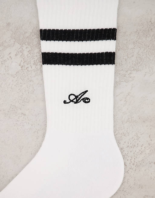 Confezione da 6 paia di calzini sportivi neri Asos Uomo Sport & Swimwear Abbigliamento sportivo Intimo sportivo grigi e bianchi con logo 