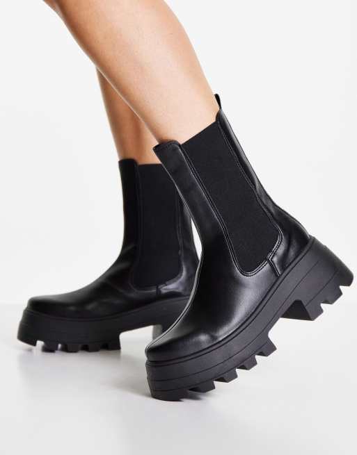 ASOS DESIGN Ada chunky Chelsea boots in black