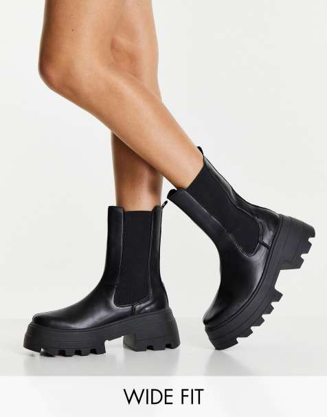 greta black chelsea boots primark