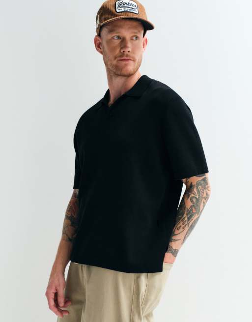 ASOS DESIGN Adaptive knitted polo in black, 2 of 10