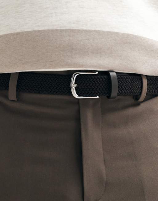 ASOS DESIGN adaptive stretch belt in brown, 2 of 5