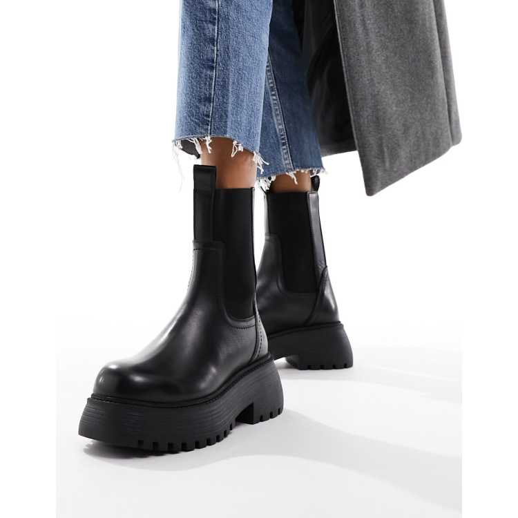 Asos leather shop chelsea boots