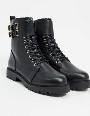 asos black lace up boots