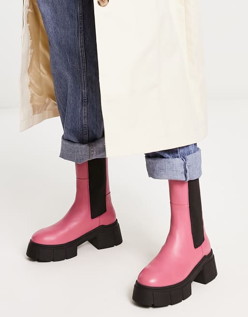 Asos best sale pink boots