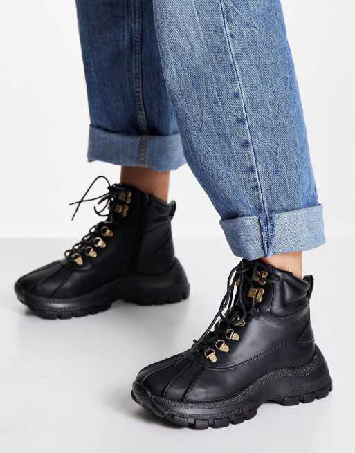 ASOS DESIGN - Adjective - Bottines de randonnée style sportif - Noir