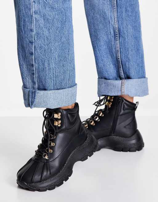 ASOS DESIGN Adjective Scarponcini sportivi da trekking colore nero ASOS