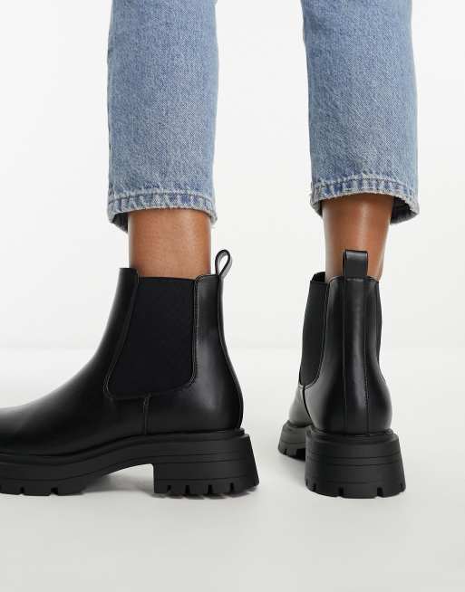 ASOS DESIGN - Adjust - Chelsea boots met dikke zool en brede pasvorm in zwart, 2 van 4