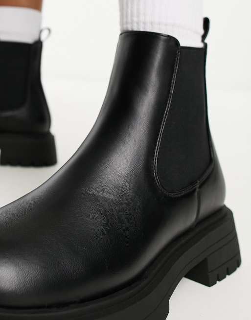 ASOS DESIGN Adjust chunky chelsea boots in black | ASOS