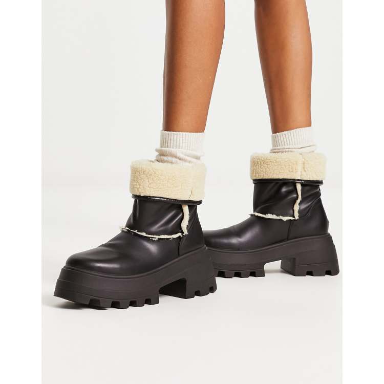 Asos fur 2025 lined boots