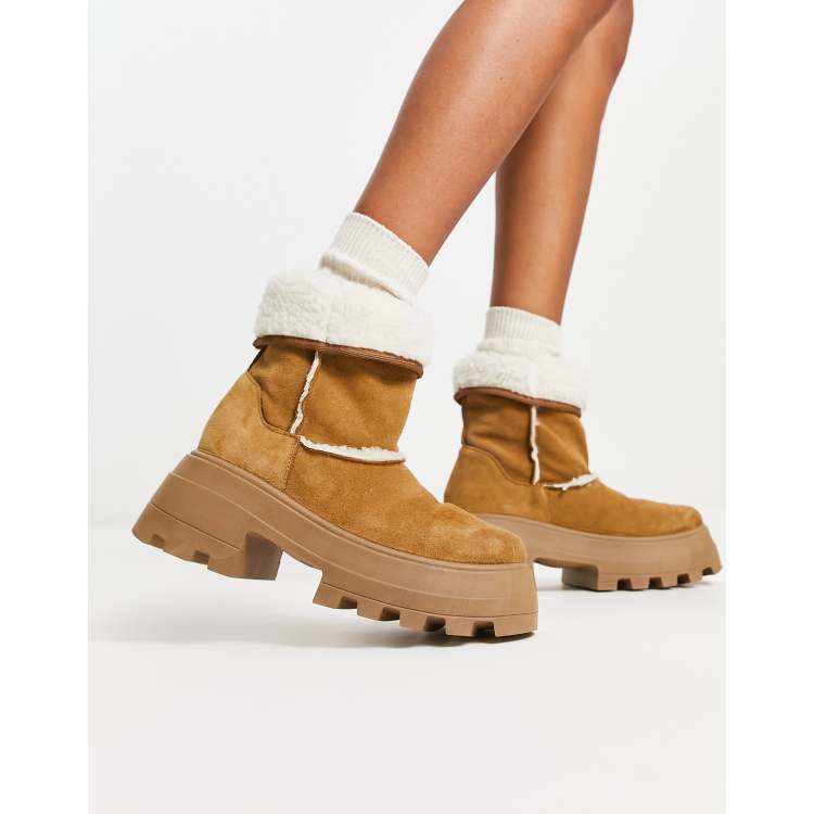 Borg lined boots womens sale